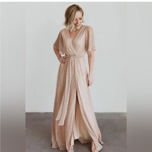 Baltic Born Grace Sparkle Gown in "Champagne" Size Small